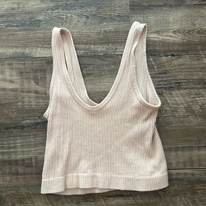 urban outfitters light pink ribbed tank